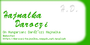 hajnalka daroczi business card